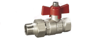 Ball Valve with Connector Butterfly Handle