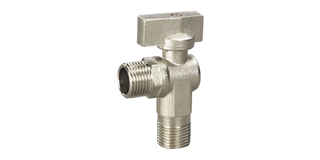 Angle Valve Male/Male Nickel Plated, Zin or ABS handle