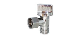 Angle Valve Male/Male, Nickel Plated, Zinc or ABS handle